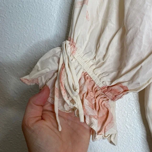 REISS Peaches Floral‎ Bardot Midi Dress Size 4 - Picture 10 of 11